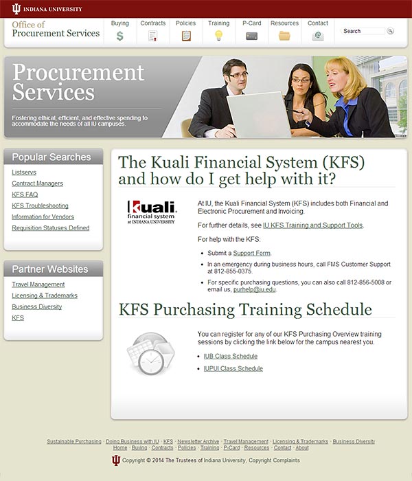 Procurement Services Website